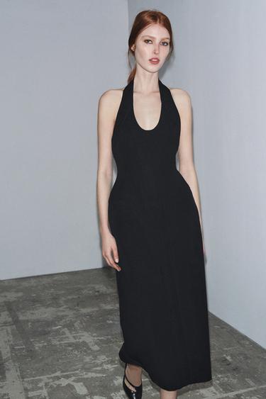 ZW COLLECTION LIMITED EDITION HALTER DRESS - Black by Zara
