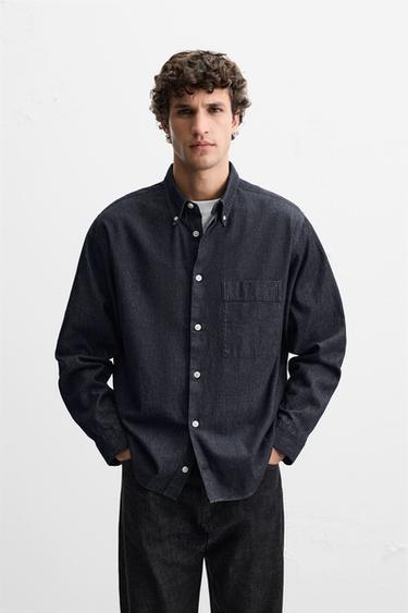 LIGHTWEIGHT DENIM SHIRT - Blue by Zara