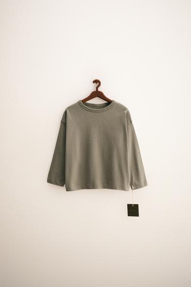 ZARA TIMELESS - PLAIN COTTON T-SHIRT - Taupe grey by Zara