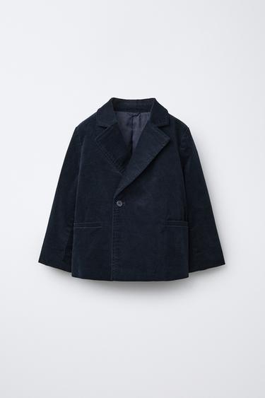 VELVET SUIT BLAZER - Navy blue by Zara