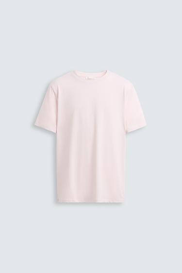 BASIC SLIM FIT T-SHIRT - Light pink by Zara