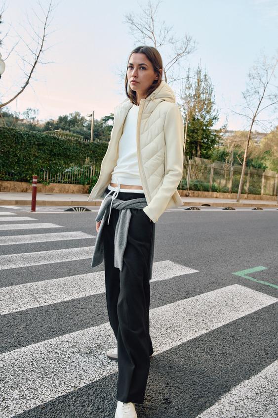 WIDE-LEG TROUSERS WITH DOUBLE WAISTBAND - Black by Zara - Image 0