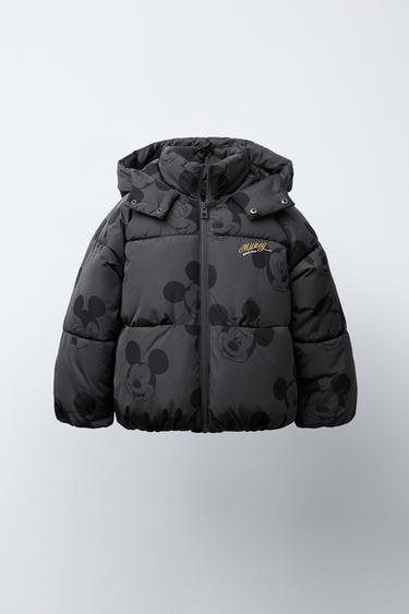 MICKEY MOUSE © DISNEY WATER-REPELLENT AND WINDPROOF PUFFER COAT - Anthracite grey by Zara