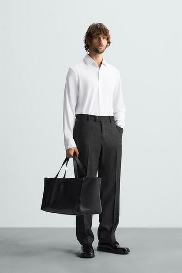 TEXTURED STRETCH SHIRT - White by Zara