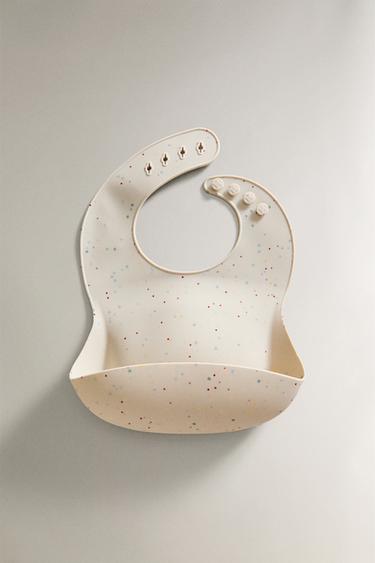 CHILDREN'S POLKA DOT SILICONE BIB - Multicoloured by Zara - Image 0