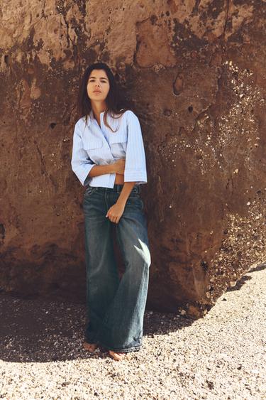 Z1975 WIDE LEG HIGH-RISE JEANS - Mid-blue by Zara - Image 0