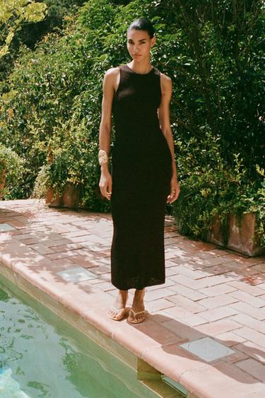 TEXTURED KNIT MAXI SKIRT - Chocolate by Zara - Image 0