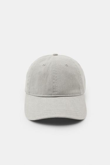 PLAIN TWILL CAP - Light grey by Zara