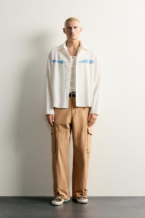 RELAXED FIT FLORAL PRINT SHIRT - White by Zara - Image 0