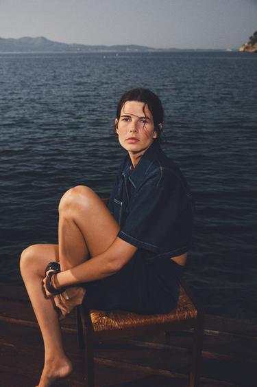 Z1975 SHORT DENIM SHIRT - Blue by Zara