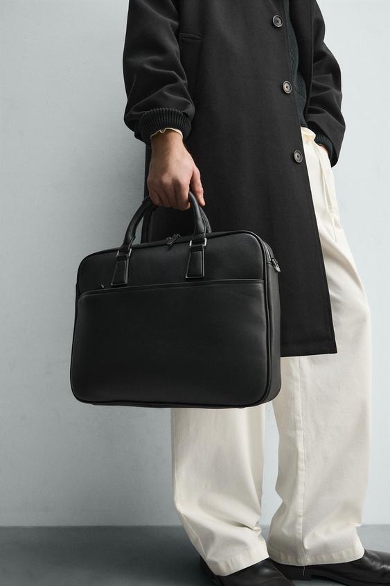 TEXTURED BRIEFCASE - Black by Zara - Image 0