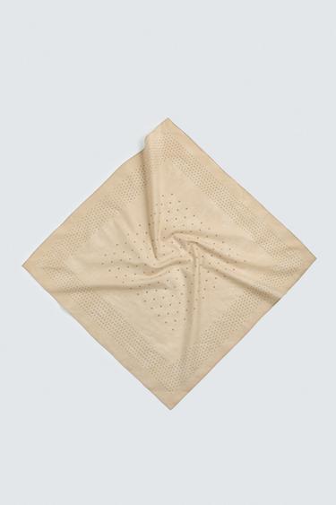 POLKA DOT PRINT BANDANA - Beige by Zara - Image 0