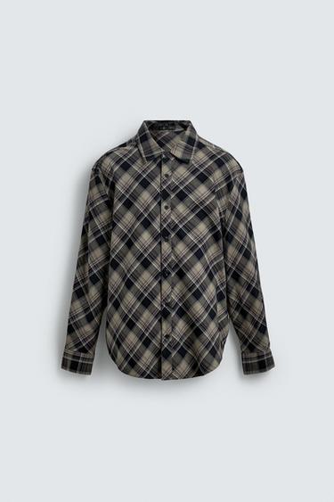CHECK SHIRT - Greyish by Zara