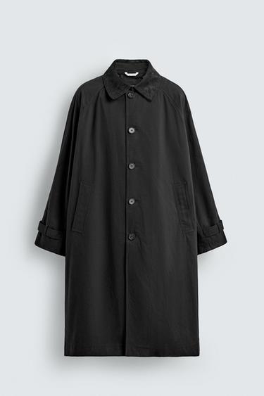 2 IN 1 CONTRAST TRENCH COAT - Black by Zara