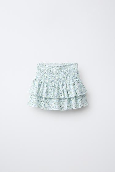 FLORAL BERMUDA SKORT - Light blue by Zara