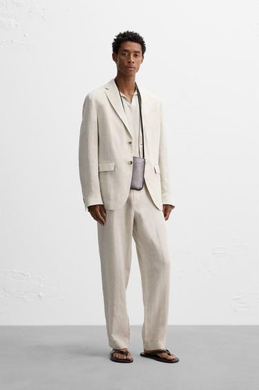 100% LINEN SUIT - Fuchsia by Zara