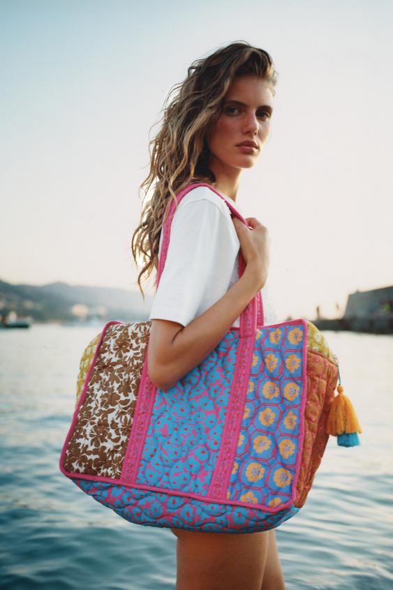 PATCHWORK PRINT QUILTED BAG - only one by Zara - Image 0