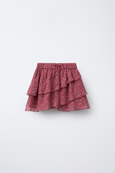 BUTTERFLY PRINT BERMUDA SKORT - Raspberry by Zara