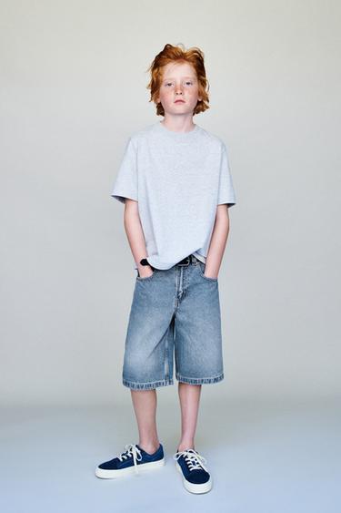 DENIM BERMUDA SHORTS WITH POCKETS - Blue by Zara