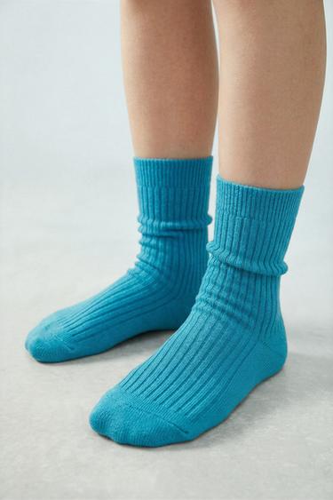 STORIESZ - 3-PACK RIBBED LONG SOCKS WITH COTTON - Multicoloured by Zara