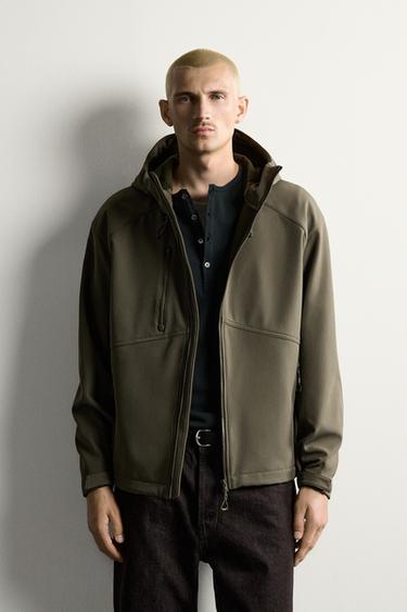 TECHNICAL FLEECE-LINED JACKET - Khaki by Zara