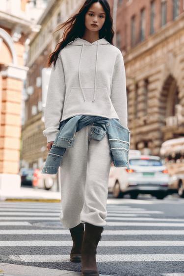 HOODIE - Grey marl by Zara