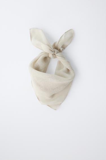 STORIESZ - PACK OF TWO LINEN BLEND BANDANAS - Multicoloured by Zara