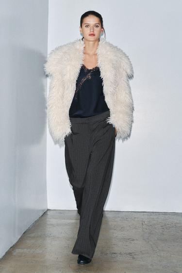 ZW COLLECTION TEXTURED BALLOON TROUSERS - Anthracite grey by Zara