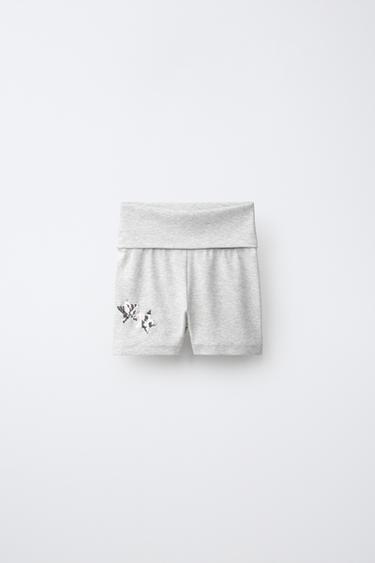 SEQUIN STAR CROPPED LEGGINGS - Grey marl by Zara