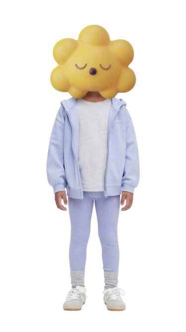 INTERLOCK ZIP-UP SWEATSHIRT WITH EMBOSSED TEXT - Pastel blue by Zara