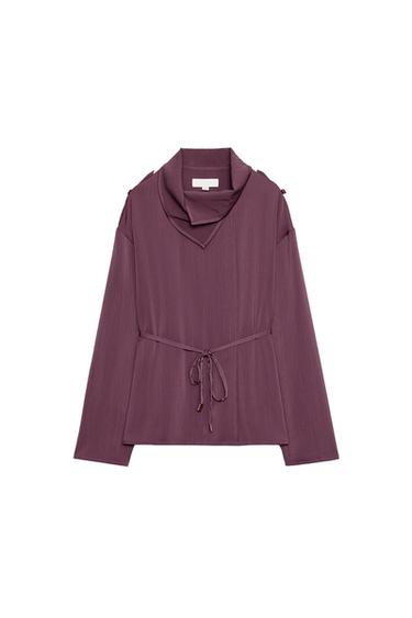 FLOWING DOUBLE-BREASTED BLAZER - MARSALA by Zara