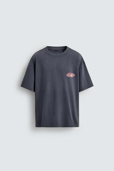 WASHED POST MALONE™ GRAPHIC SWEATSHIRT - Blue by Zara