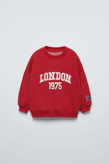 VARSITY SWEATSHIRT - Reddish by Zara - Image 0