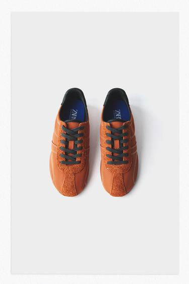 SLIM SOLE TRAINERS - Orange by Zara