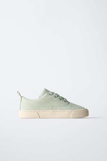 COTTON PLIMSOLLS - Green by Zara