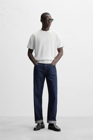 PEARL KNIT T-SHIRT - Grey marl by Zara