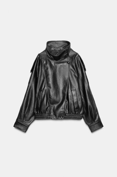 FAUX LEATHER JACKET - Black by Zara