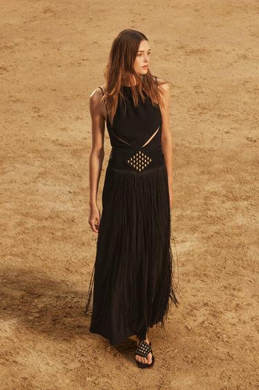 LIMITED EDITION LONG CUT-OUT DRESS - Black by Zara - Image 0