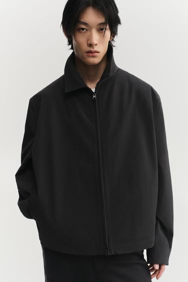 GEOMETRIC JACQUARD JACKET - Black by Zara