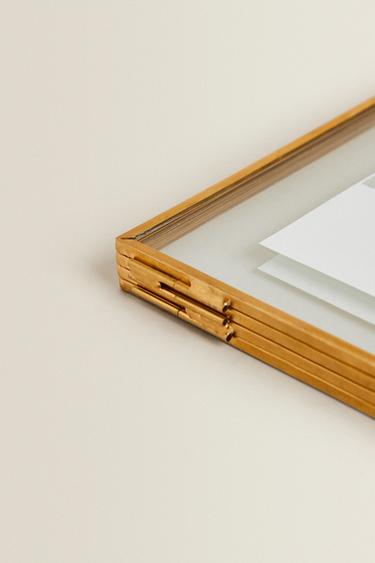DOUBLE GOLDEN PHOTO FRAME - Transparent by Zara