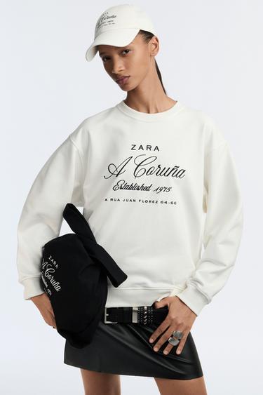 50TH ANNIVERSARY EMBROIDERED CREW NECK SWEATSHIRT - Oyster-white by Zara