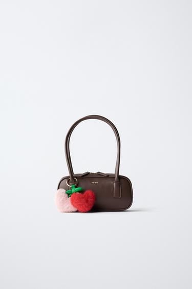 SHOULDER BAG WITH CHARMS - Brown by Zara
