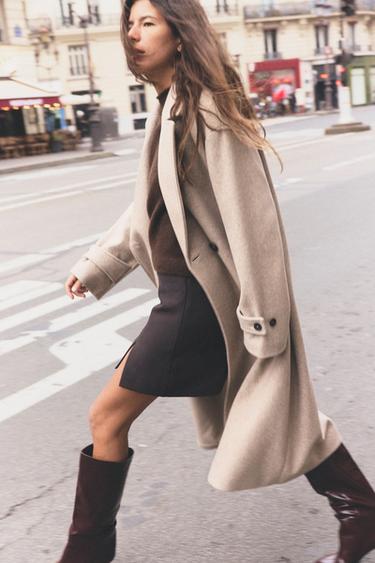 SOFT OVERSIZE COAT - Beige by Zara