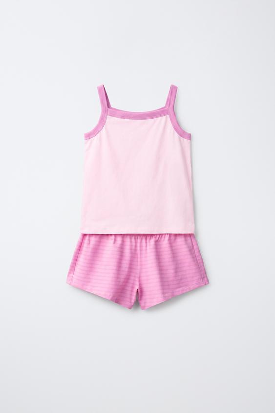 6-14 YEARS/ STRIPED STRAP PYJAMAS - Pink by Zara - Image 0