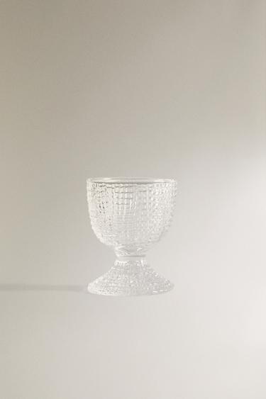 GLASS EGG CUP WITH RAISED DETAIL -  by Zara - Image 0