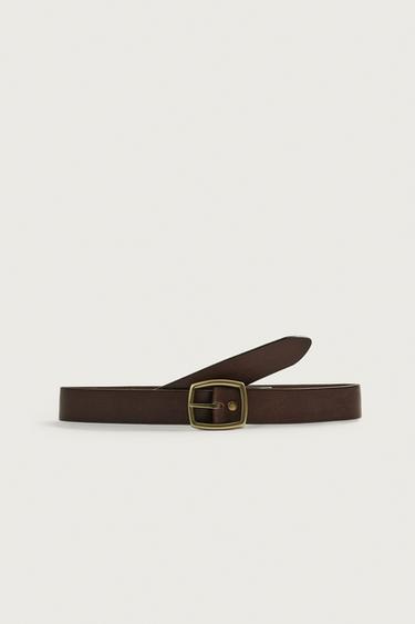 LEATHER BELT - Brown by Zara