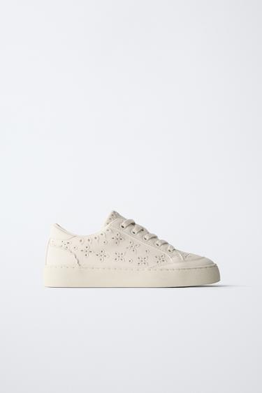 CUT-OUT SNEAKERS - White by Zara