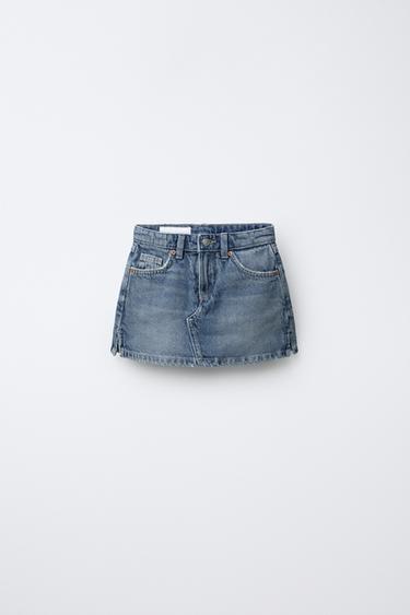 DENIM BERMUDA SKIRT - Light blue by Zara