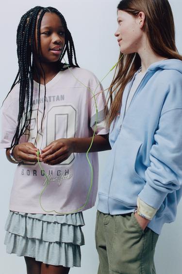 VARSITY SLOGAN T-SHIRT - Pink by Zara