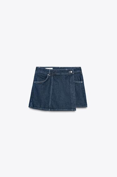 Z1975 WRAP DENIM SKORT - Blue by Zara